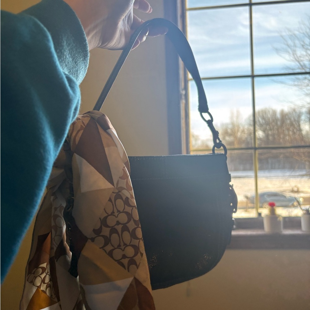 Tan and brown Coach Scarf or accessory - Picture 4 of 4